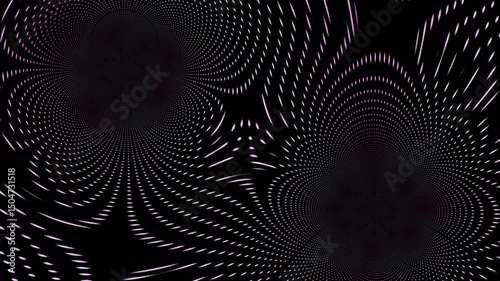 Animated abstract background. Floral abstract background.  Optical illusion. Video with alpha channel.
