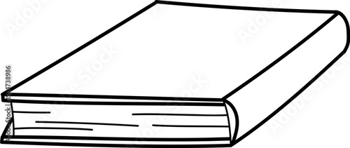Outlined Closed Book Drawing