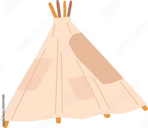 Traditional native Eskimos tent vector illustration