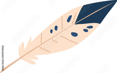 Single eagle feather vector illustration