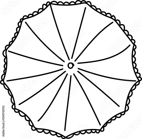 Doodle Umbrella Top View