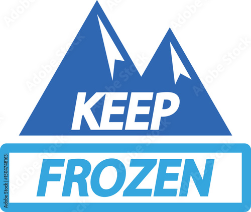 Keep frozen food stamp vector illustration