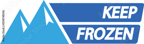 Keep frozen product badge vector illustration