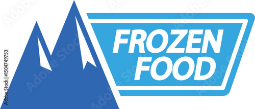 Frozen food label vector illustration