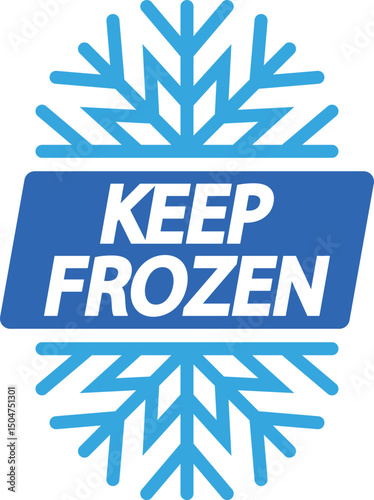 Keep frozen label for product