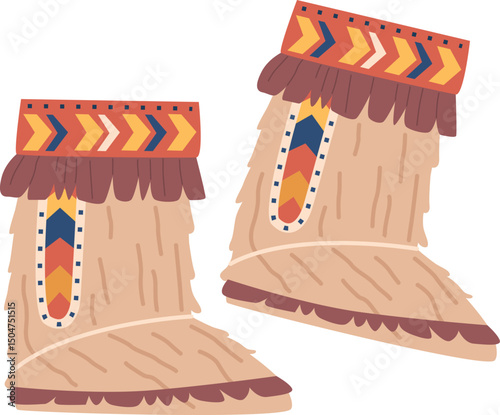 Traditional Eskimos pair of shoes