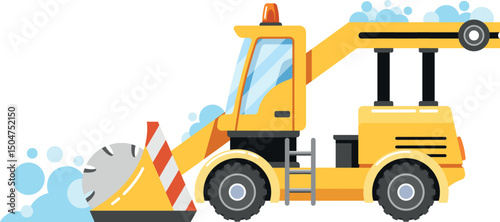 Snowplow tractor winter heavy machinery
