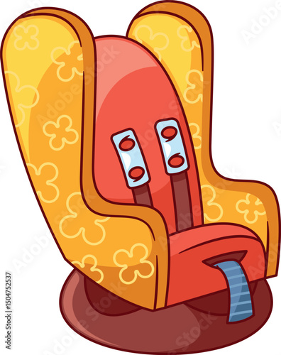 Baby car seat vector illustration