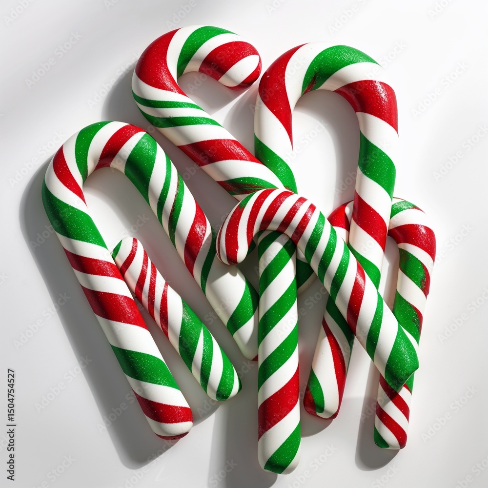 Obraz premium Candy canes on white