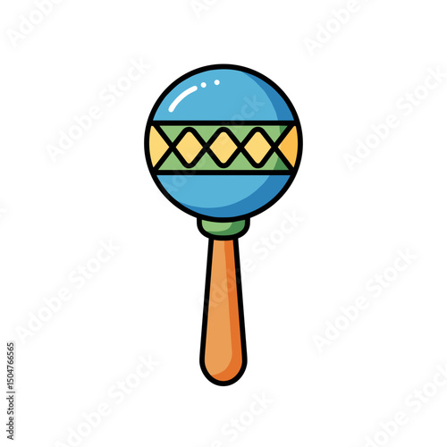 Colorful rattle toy for infants in playful design  