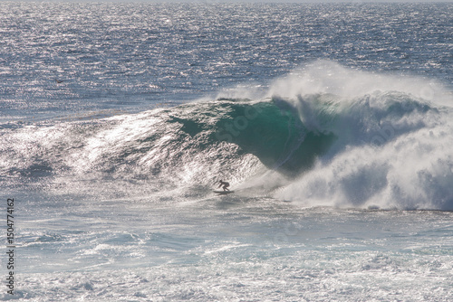 Photography surfing Large waves