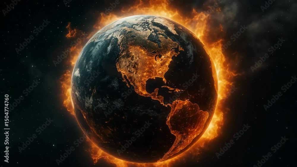 Planeta Tierra ardiendo, video desde el espacio

