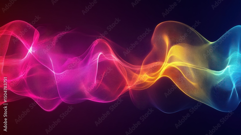 Abstract vibrant wave design Abstract vibrant wave design