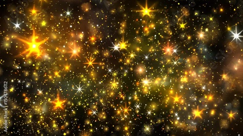 Sparkling night sky with numerous stars
