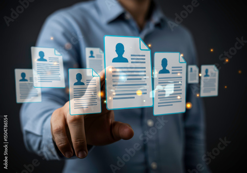 Job search recruitment hiring hr resume cv application employment career opportunity management skill photo