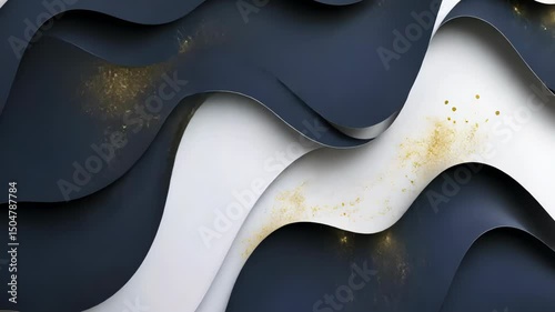 Abstract layered wavy background