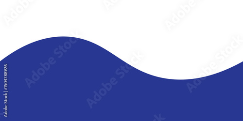 Frame of header, separator blue shape for website. Curve lines and wave divider for Top or Bottom page.