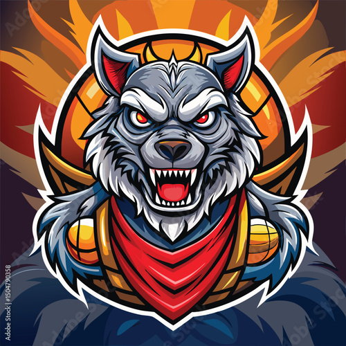 Furious Werewolf Mascot for Esports Team