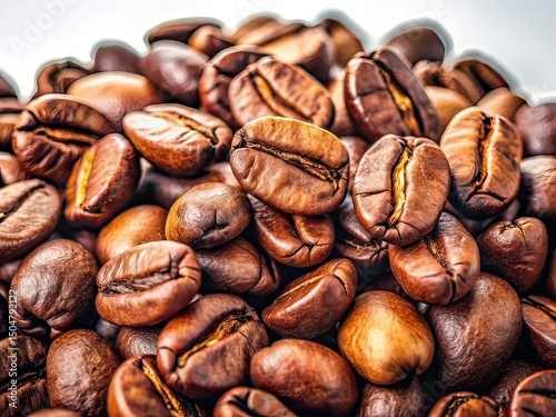 Minimalist Coffee Beans Closeup - Abstract Photography