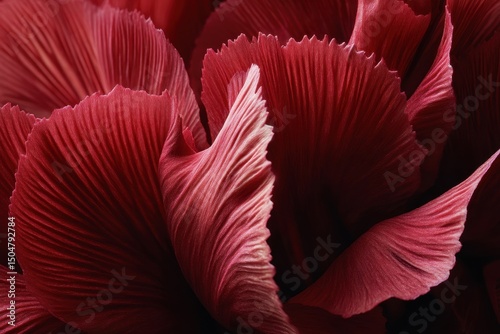 Detailed close-up view of deep red flower petals.