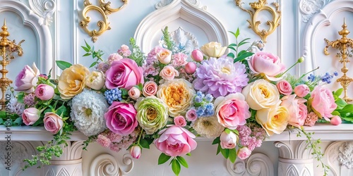 Pastel Baroque Floral Architectural Photography