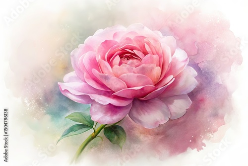 Pastel Pink Watercolor Texture Digital High Depth of Field Photography