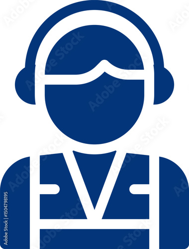 A Man Operator Of Customer Service. Call Center. Customer care service. Hotline operators with headphones. Air Traffic Controller