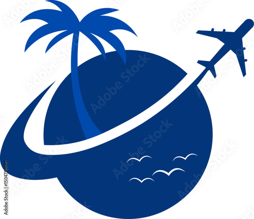 Travel icon. Vector of tour and travel. Tourism and travelling. Air travel
