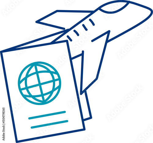 Travel icon. Vector of tour and travel. Tourism and travelling. Air travel

