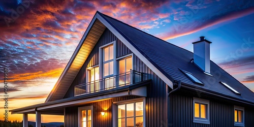 Scandinavian House Silhouette Exterior - AI Art