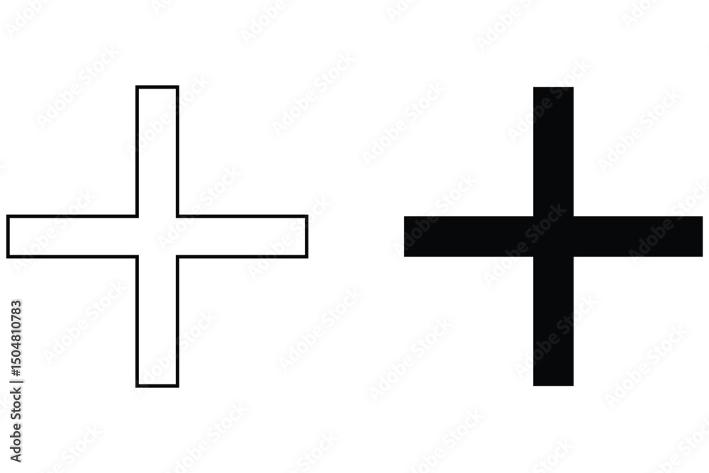 Obraz premium plus icon. isolated white background. eps 10.