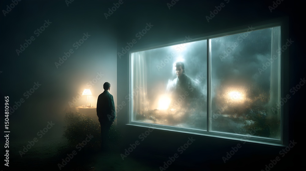 Obraz premium man in the doorway