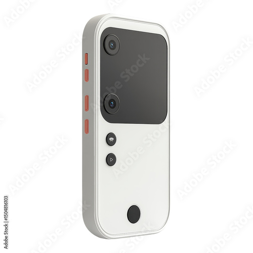 Modern Smartphone Device with Transparent Background for Stock Images