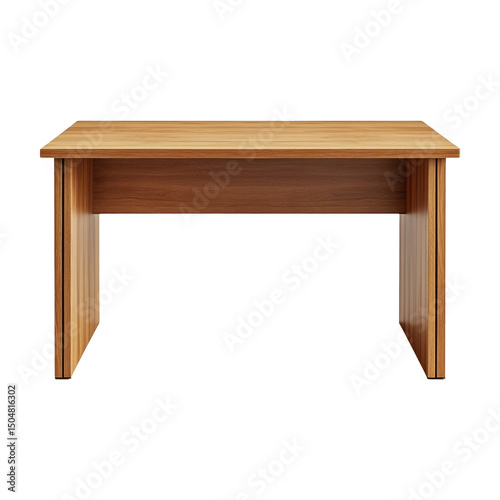 Simple Wooden Table Design on a Transparent Background for Use