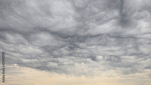 Cloudscape, Chaotic Asperitas Cloud Formation with Undulating Layers, for a backgroud