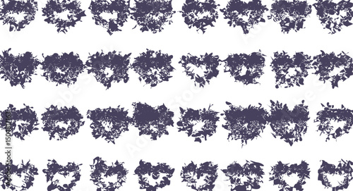 Texture in the form of highly distorted noisy spots that look like hearts.