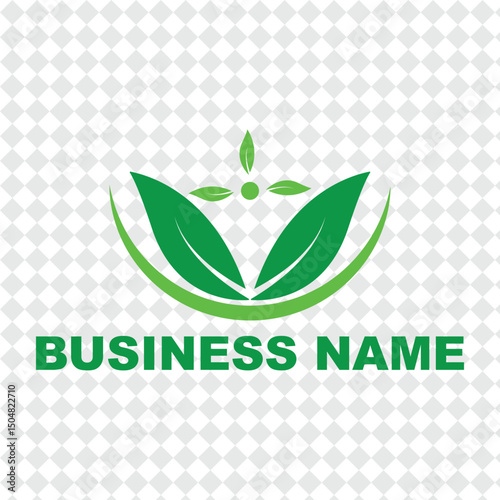 Eco-friendly Leaf Logo for Organic Wellness Businesses