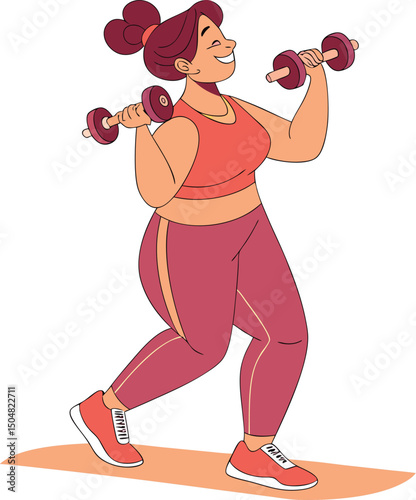 Body Fat Distribution Vector Illustration – Human Anatomy Concept