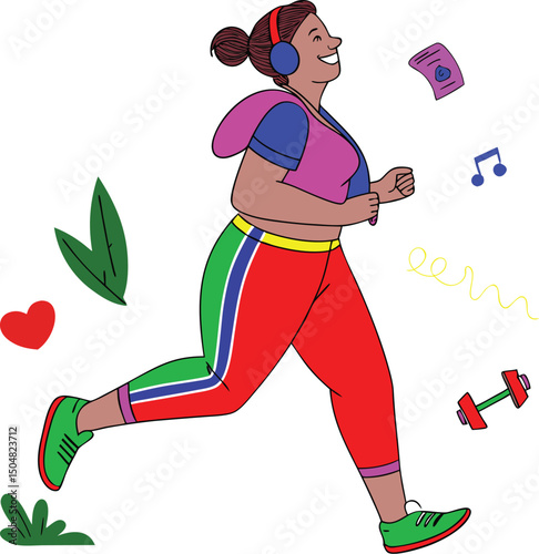 Body Fat Distribution Vector Illustration – Human Anatomy Concept