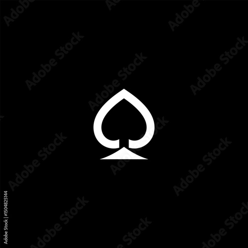 Elegant Spades Symbol on a Dark Background for Creative Projects