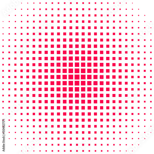Radial Square Grid Pattern – Abstract Halftone Vector Background
