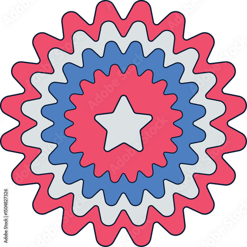 Flat Style USA Party Decorations for a Patriotic Celebration