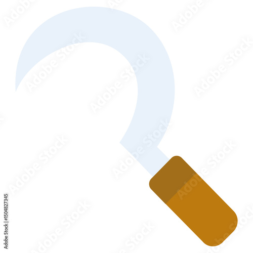 Sickle Icon, Flat Design Style Icon Symbol, Farming Element Icon