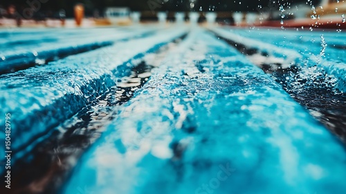 Swimming pool lane splash detail