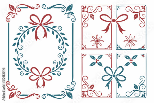Baroque Motifs with Wreaths, Ribbons, and Borders
