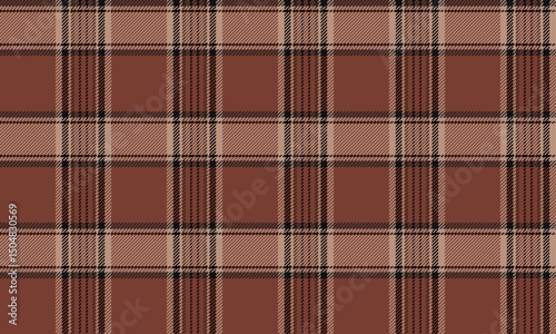 Seamless plaid pattern, orange, cream, black, gives a modern, energetic feeling, suitable for designing clothes, skirts, pants, adding a distinctive and unique style.