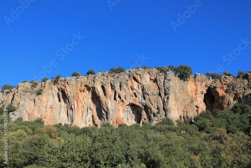 Fotografie Rock climbing crag area Spectacular Cave in Geyikbayiri, Turkey
