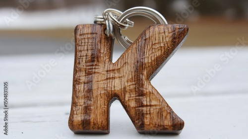 Close-up of a wooden letter 