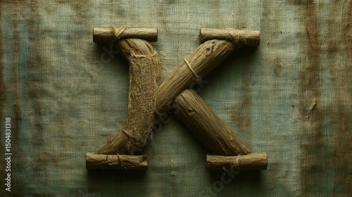 Rustic wooden letter 
