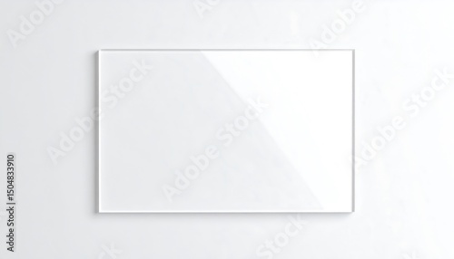 Glass plate background. Realistic screen glass, window effect with flare, clear glass showcase, glossy plastic glare frame, acrylic with glares and light, plexiglas, 3d,effect, glare, glasses,